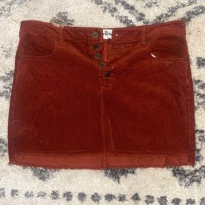 BRAND NEW Burnt Orange Button Up Skirt